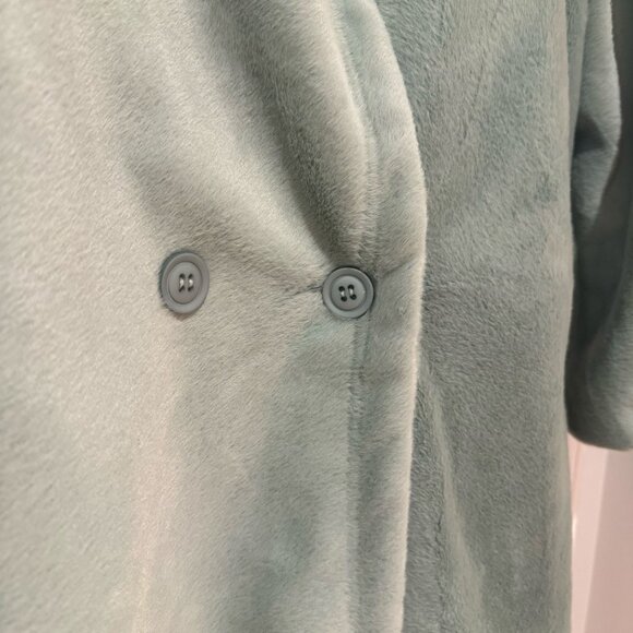 Noize Estelle Women's Pea Coat faux fur in Sage Green - Picture 6 of 13